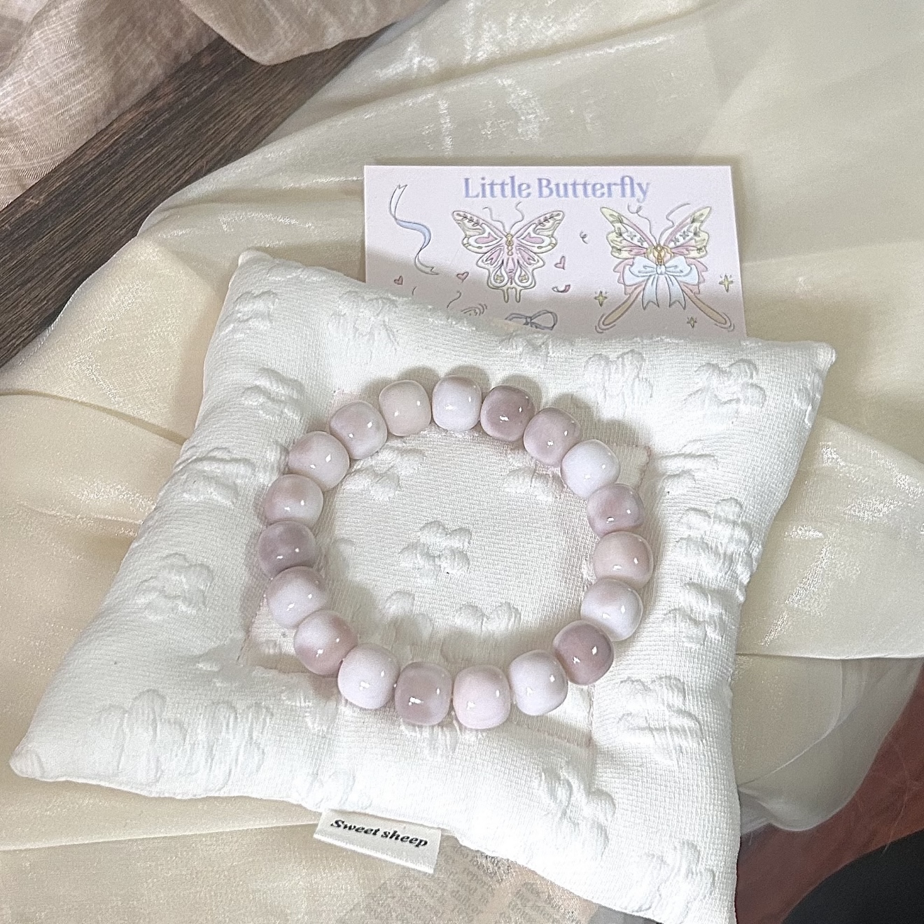 Thumbnail of Decorative Bodhi beads bracelet purple